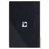 Conjunto RJ11 Telefone Horizontal 4x2 - RECTA Preto Black Satin Fosco